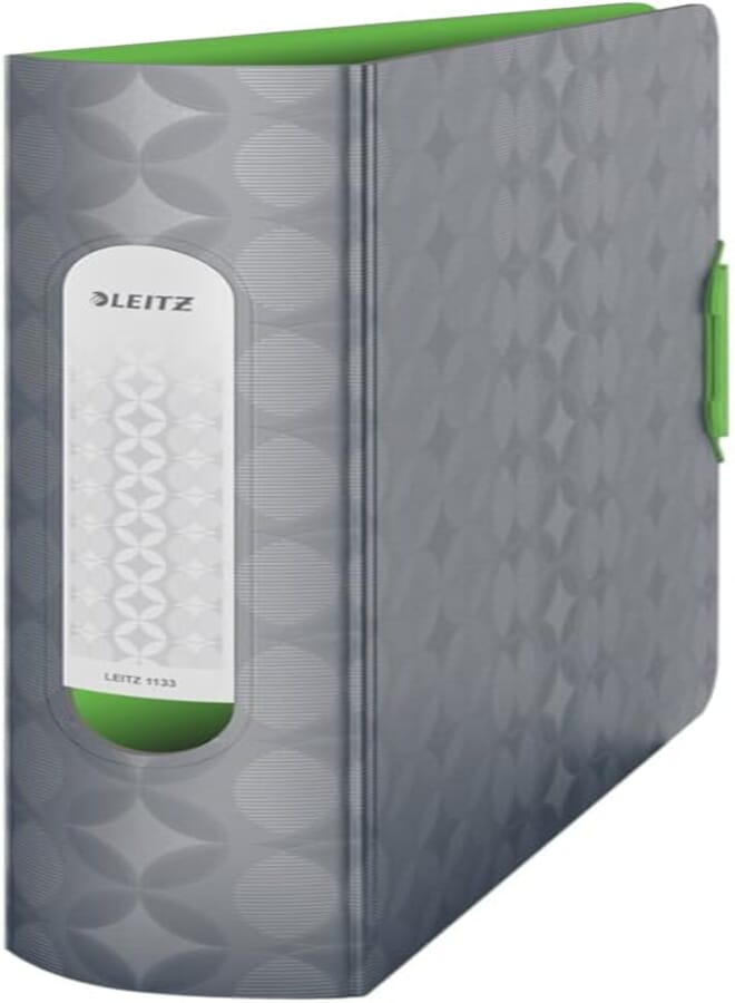 Leitz Lever Arch File, Retro Chic Range, 8 cm Width, 11330089 - A4, Dark Grey